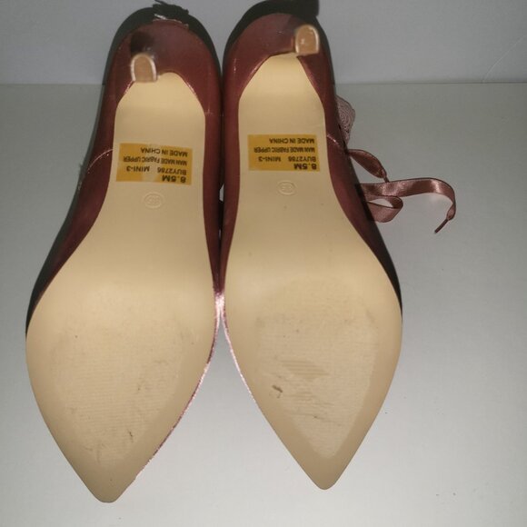 CAPE ROBBIN | Pink Laced Ballerina Heels - Picture 8 of 10